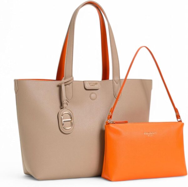 Borsa Tote Twinset Borchie Logo Donna Poliuretano Cerniera-1