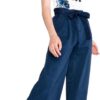 Pantalone Largo a Zampa Donna My Twin Twinset Vita Alta-4