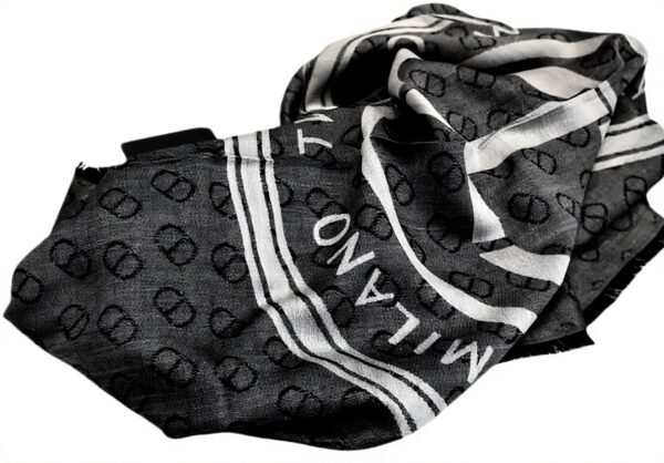 Sciarpa Donna TWIN-SET Bianco Nero Accessori Moda