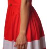 Abito Twin-Set Scollato Laccini Fondo Svasato Rosso Donna-2