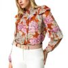 Twin Set Blusa Donna Poliestere Manica Lunga Multi Ed