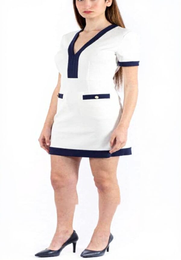 Twinset Abito Donna Bianco Vestito Casual Manica Corta