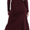 Abito Midi Svasato TWINSET Viscosa Donna Casual Bordeaux-2