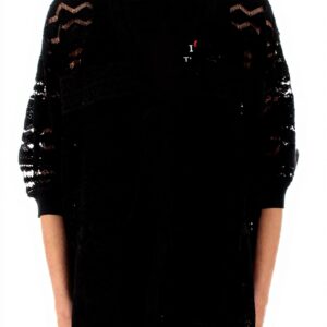 Twinset Cardigan Donna Nero Manica Lunga Moda Femminile