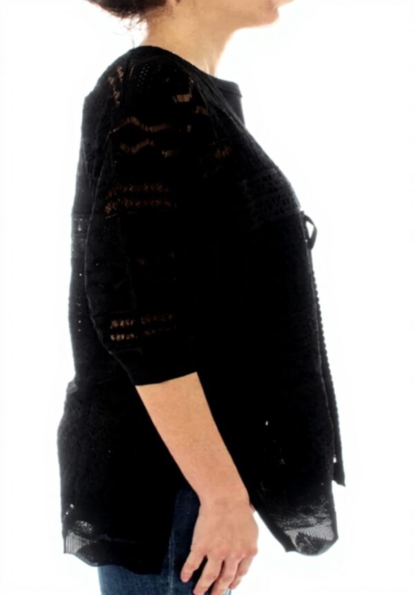 Twinset Cardigan Donna Nero Manica Lunga Moda Femminile