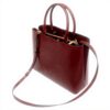 TWINSET Borsa a Mano Donna Poliuretano Nero Bordeaux