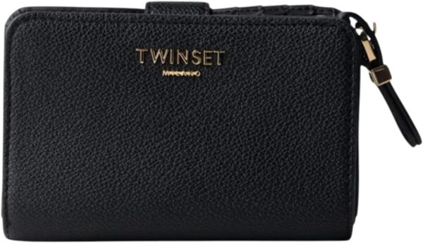Portafoglio Donna TWINSET Zip Nero Poliuretano 252TB7017-0