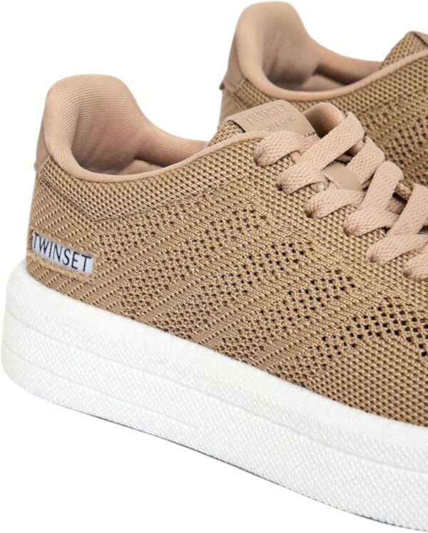 TWINSET Sneaker Donna Poliestere Casual Marrone Chiaro-3