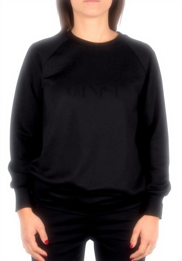 Felpa Twinset Donna Nero Cotone Manica Lunga XS