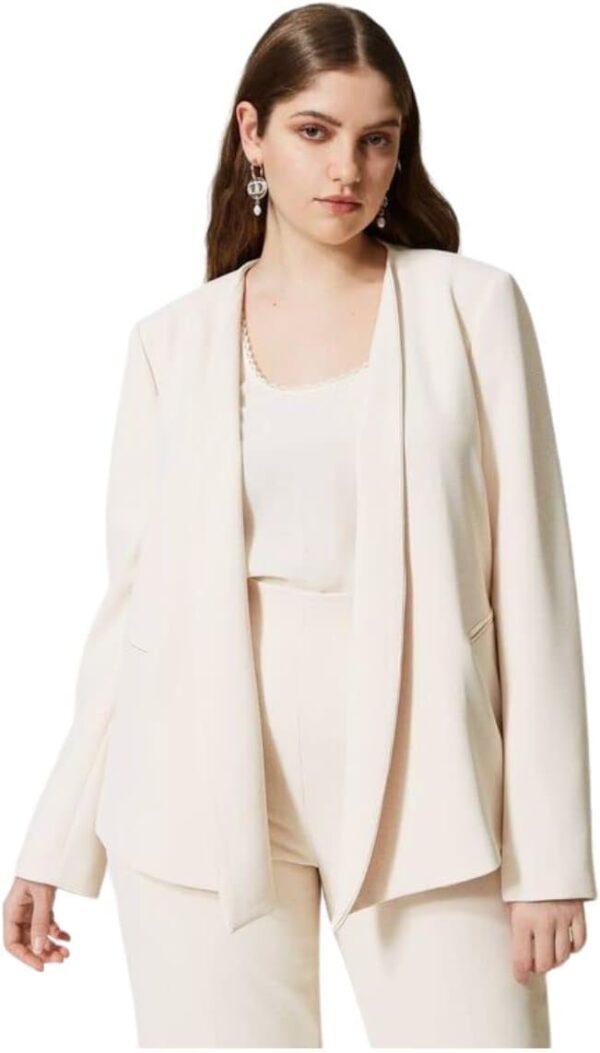 Giacca Blazer Twinset Milano Donna Poliestere Avorio 48-0