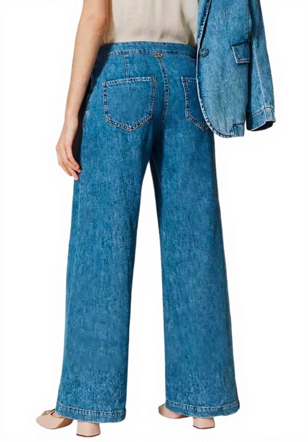 Pantaloni Jeans Twinset Donna Gamba Dritta Denim Medio