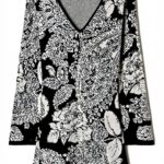 Twinset Vestito Corto Maglia Jacquard Donna Multicolore