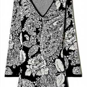 Twinset Vestito Corto Maglia Jacquard Donna Multicolore