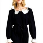 Abito Donna Twinset Crêpe De Chine Volant Cocktail My Twin