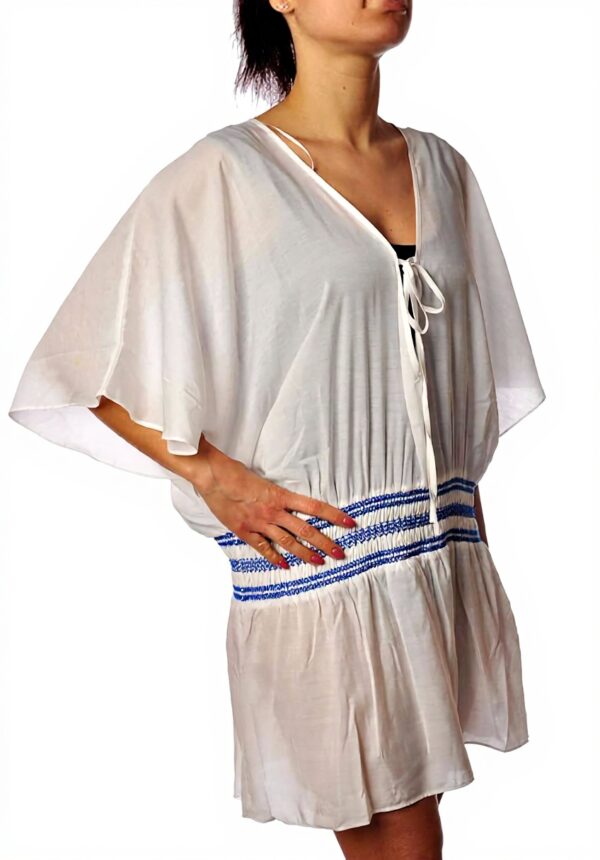 Kaftano Twin-Set Donna Manica 3/4 Elastico Vita Bianco