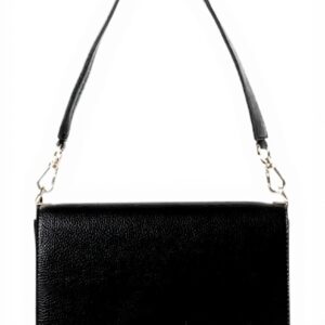 TWIN-SET borsa a tracolla nera con patta donna moda