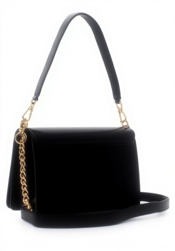 TWIN-SET borsa a tracolla nera con patta donna moda