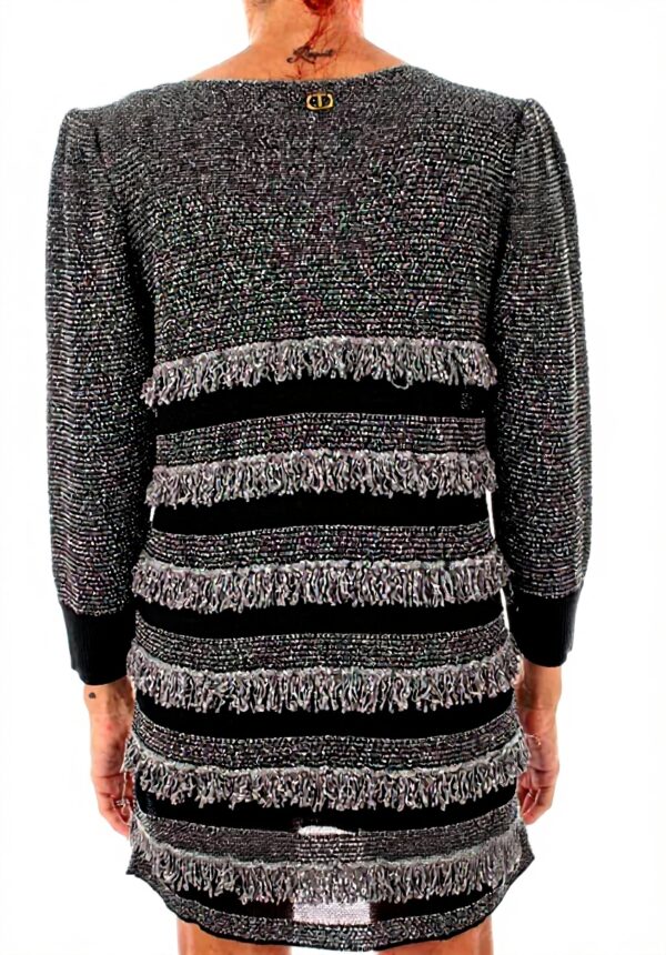 Twinset Abito Donna Viscosa Nero Argento 212TT3330