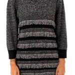 Twinset Abito Donna Viscosa Nero Argento 212TT3330