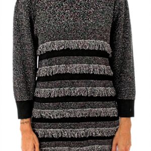 Twinset Abito Donna Viscosa Nero Argento 212TT3330