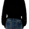 Twinset Cardigan Donna Nero Maglione Lana Lunga