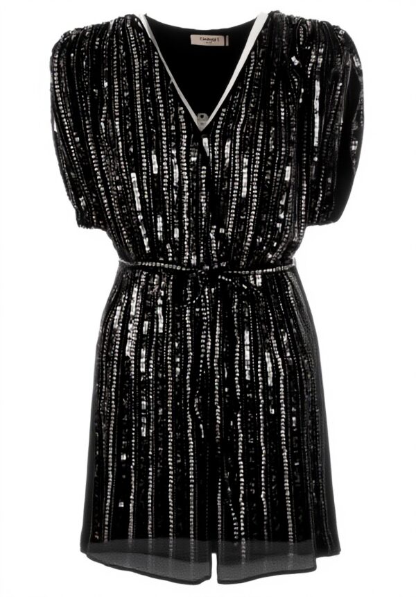 TWINSET Abito Mini Donna Viscosa Scollo a V Senza Maniche