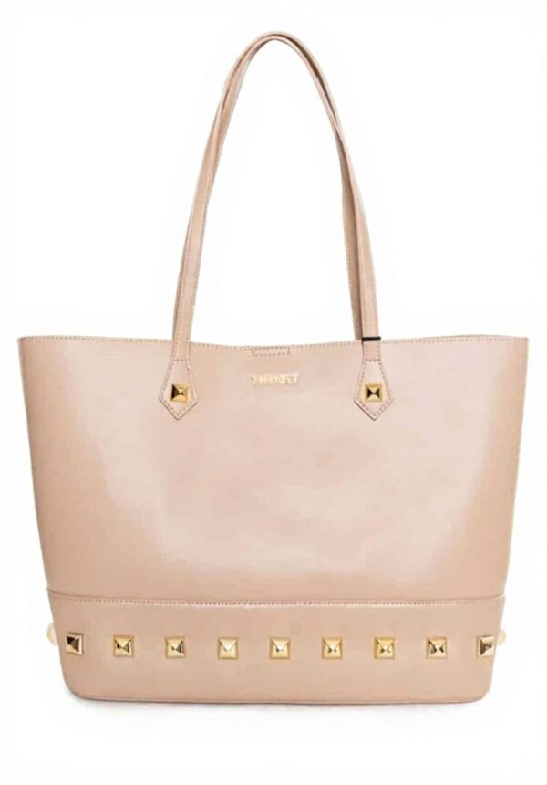 Twinset Handbags: Brown Bicolor Women's Fashion Purse