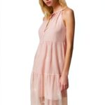 Abito halter in pizzo TWINSET donna design elegante midi-0