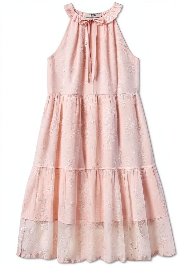 Abito halter in pizzo TWINSET donna design elegante midi-1